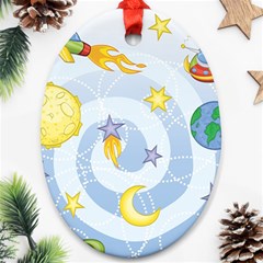 Science Fiction Outer Space Ornament (oval) by Salman4z