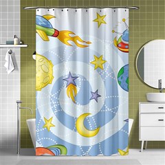 Science Fiction Outer Space Shower Curtain 48  X 72  (small)  by Salman4z