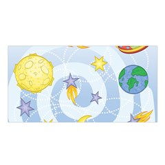 Science Fiction Outer Space Satin Shawl 45  X 80  by Salman4z