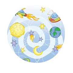 Science Fiction Outer Space Mini Round Pill Box by Salman4z