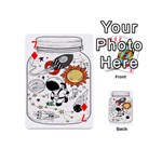 Astronaut Drawing Planet Playing Cards 54 Designs (Mini) Front - Diamond7