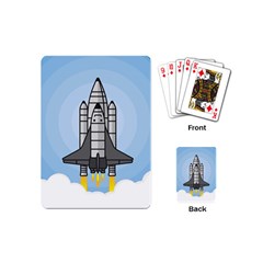 Rocket Shuttle Spaceship Science Playing Cards Single Design (mini) by Salman4z