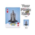 Rocket Shuttle Spaceship Science Playing Cards 54 Designs (Mini) Front - Heart8
