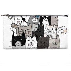 Cute Cat Hand Drawn Cartoon Style Pencil Case by Salman4z