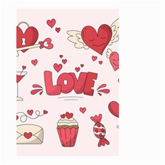 Hand Drawn Valentines Day Element Collection Small Garden Flag (two Sides) by Salman4z