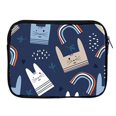 Colorful Cute Cat Seamless Pattern Apple Ipad 2/3/4 Zipper Cases by Salman4z