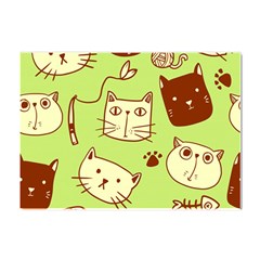 Cute Hand Drawn Cat Seamless Pattern Crystal Sticker (a4) by Salman4z