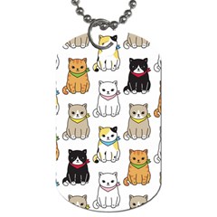 Cat Kitten Seamless Pattern Dog Tag (two Sides) by Salman4z