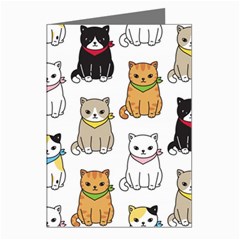 Cat Kitten Seamless Pattern Greeting Cards (pkg Of 8) by Salman4z