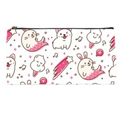 Cute Animal Seamless Pattern Kawaii Doodle Style Pencil Case by Salman4z