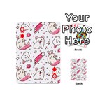 Cute Animal Seamless Pattern Kawaii Doodle Style Playing Cards 54 Designs (Mini) Front - DiamondQ