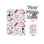Cute Animal Seamless Pattern Kawaii Doodle Style Playing Cards 54 Designs (Mini) Front - Club3