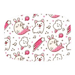 Cute Animal Seamless Pattern Kawaii Doodle Style Mini Square Pill Box by Salman4z