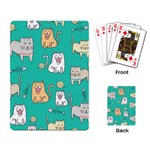 Seamless-pattern-cute-cat-cartoon-with-hand-drawn-style Playing Cards Single Design (Rectangle) Back
