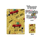 Childish-seamless-pattern-with-dino-driver Playing Cards 54 Designs (Mini) Front - Spade7