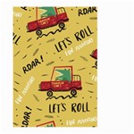 Childish-seamless-pattern-with-dino-driver Large Garden Flag (Two Sides) Back