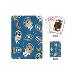 Seamless-pattern-funny-astronaut-outer-space-transportation Playing Cards Single Design (Mini) Back