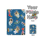 Seamless-pattern-funny-astronaut-outer-space-transportation Playing Cards 54 Designs (Mini) Front - Diamond2