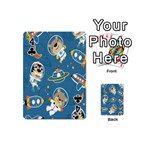 Seamless-pattern-funny-astronaut-outer-space-transportation Playing Cards 54 Designs (Mini) Front - Club4