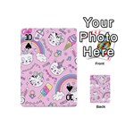 Beautiful-cute-animals-pattern-pink Playing Cards 54 Designs (Mini) Front - Spade10