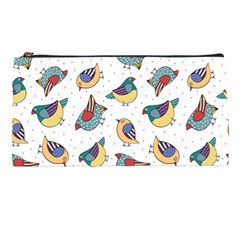 Seamless-pattern-with-hand-drawn-bird-black Pencil Case by Salman4z