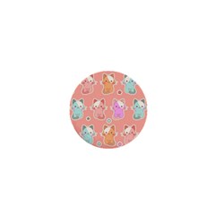Cute-kawaii-kittens-seamless-pattern 1  Mini Buttons by Salman4z