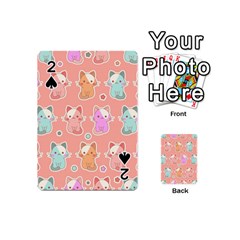 Cute-kawaii-kittens-seamless-pattern Playing Cards 54 Designs (mini) by Salman4z