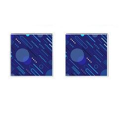 Classic-blue-background-abstract-style Cufflinks (square) by Salman4z