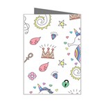 Seamless-pattern-cute-unicorn-cartoon-hand-drawn Mini Greeting Card Right