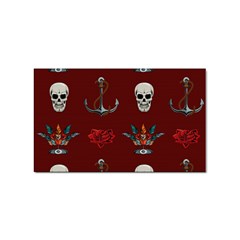 Tattoo-old-school-background-pattern Sticker Rectangular (100 Pack) by Salman4z
