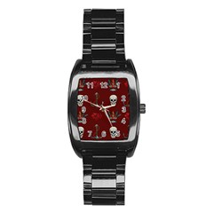 Tattoo-old-school-background-pattern Stainless Steel Barrel Watch by Salman4z
