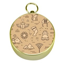 Egyptian-seamless-pattern-symbols-landmarks-signs-egypt Gold Compasses by Salman4z