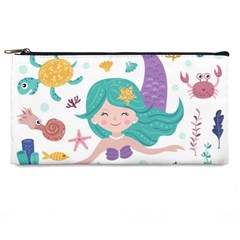 Set-cute-mermaid-seaweeds-marine-inhabitants Pencil Case by Salman4z