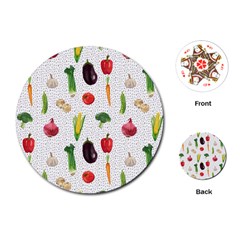 Vegetable Playing Cards Single Design (round) by SychEva