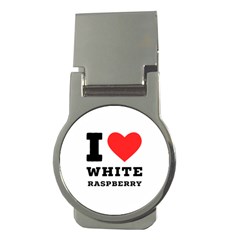 I Love White Raspberry Money Clips (round)  by ilovewhateva