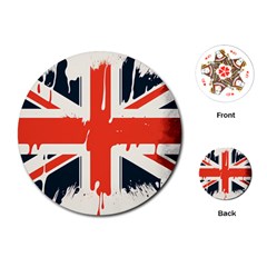 Union Jack England Uk United Kingdom London Playing Cards Single Design (round) by Ravend