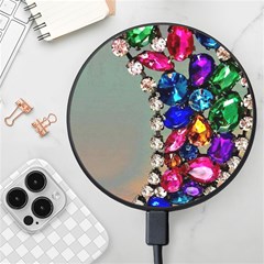 Colorful Diamonds Wireless Fast Charger(black) by Sparkle