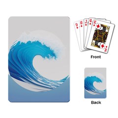 Wave Tsunami Tidal Wave Ocean Sea Water Playing Cards Single Design (rectangle) by Ravend