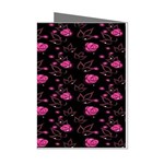 Pink Glowing Flowers Mini Greeting Cards (Pkg of 8) Left