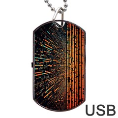 Data Abstract Abstract Background Background Dog Tag Usb Flash (one Side) by Ravend