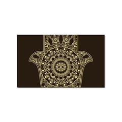 Hamsa-hand-drawn-symbol-with-flower-decorative-pattern Sticker Rectangular (100 Pack) by Salman4z