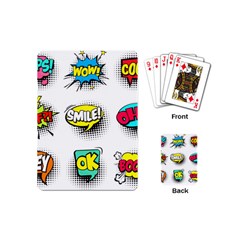 Set-colorful-comic-speech-bubbles Playing Cards Single Design (mini) by Salman4z