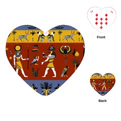 Ancient-egyptian-religion-seamless-pattern Playing Cards Single Design (heart) by Salman4z