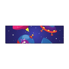 Cartoon-funny-aliens-with-ufo-duck-starry-sky-set Sticker (bumper) by Salman4z