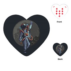 Illustration-drunk-astronaut Playing Cards Single Design (heart) by Salman4z