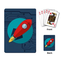 Rocket-with-science-related-icons-image Playing Cards Single Design (rectangle) by Salman4z