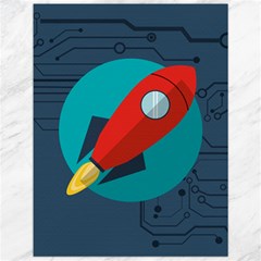 Rocket-with-science-related-icons-image Canvas 12  X 16  by Salman4z