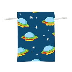 Seamless-pattern-ufo-with-star-space-galaxy-background Lightweight Drawstring Pouch (l) by Salman4z