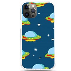Seamless-pattern-ufo-with-star-space-galaxy-background Iphone 12 Pro Max Tpu Uv Print Case by Salman4z