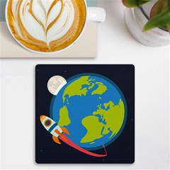 Spaceship-design Uv Print Square Tile Coaster  by Salman4z